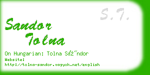 sandor tolna business card